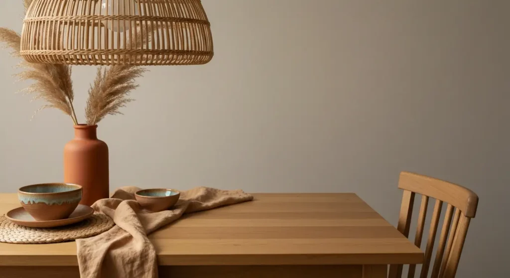 Jadalnia w stylu boho: meble, kolory i dekoracje bez wizualnego chaosu