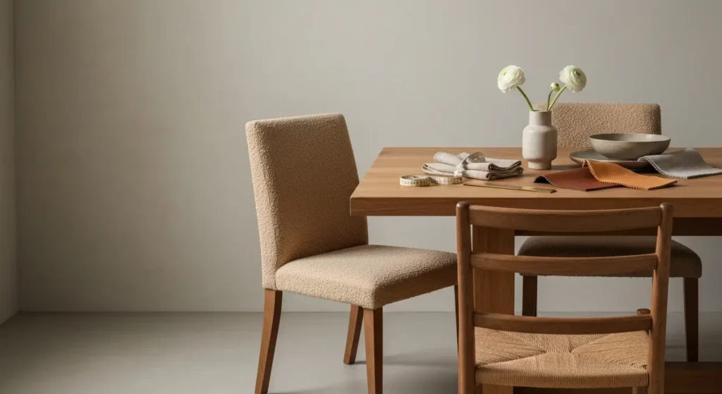 Krzesła do jadalni: ergonomiczne wymiary, materiały i dopasowanie do stołu